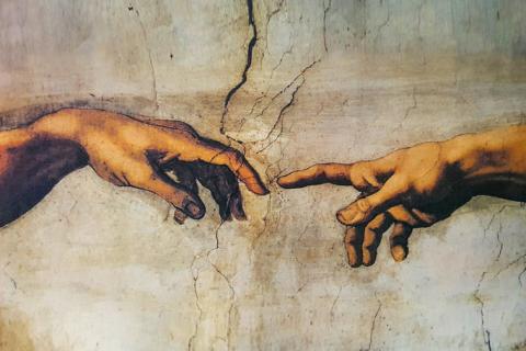 Detail of Michelangelo's Creation of Adam